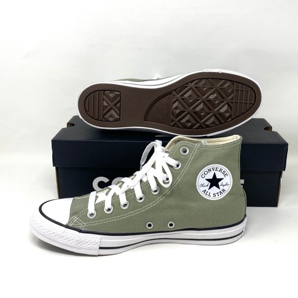 Converse Women's Size 9.5 164933C CTAS HI Jade Stone Gray Canvas Canvas Sneakers - Picture 3 of 8